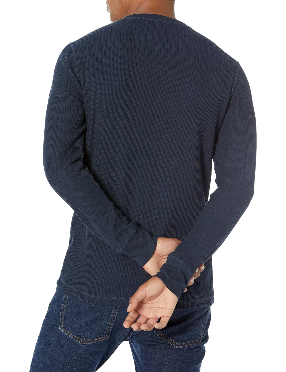 Amazon Essentials Felpa con Collo Serafino a Nido D’Ape a Maniche Lunghe Slim Uomo