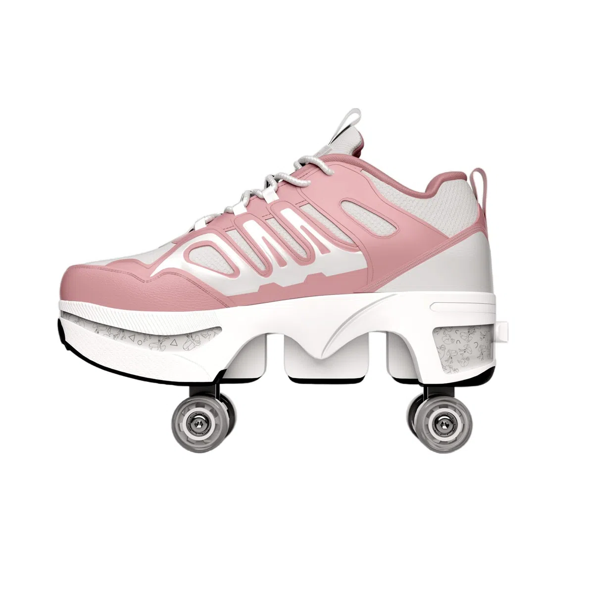 Scarpe con Rotelle Retrattili Automatiche 4 Ruote per Bambina - Pattini a Rotelle Incorporati, Scarpe da Skate Multisport per Ragazze e Ragazzi 34-40 - Idee Regalo