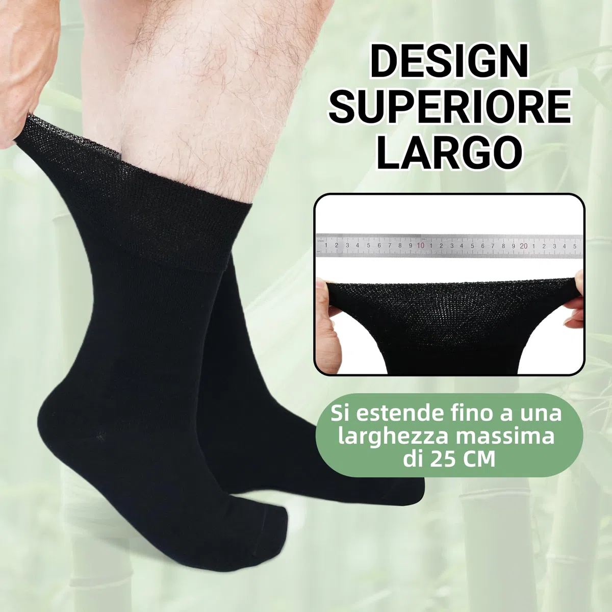 LOFIR Calzini Diabetici Uomo e Donna: Calze Sanitarie in Bambù Senza Cuciture Senza Elastico Morbido per Piedi Gonfi e Anziani 6 Paia