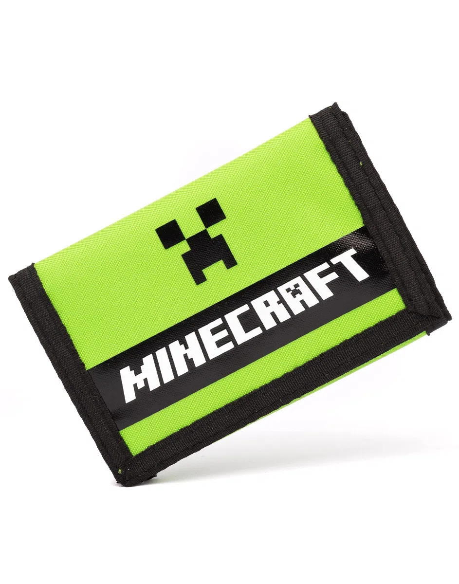 MINECRAFT Portafogli Bambini gioco Black o Green Creeper Greats Borsellino One Size