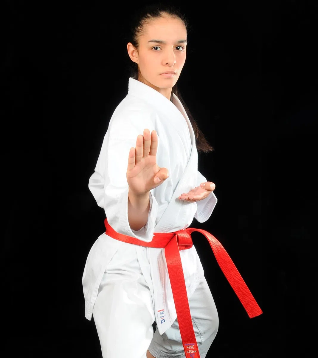 Kamikaze Karategui Premier Kata, costume da karate da competizione Kata, 100% cotone, peso medio, colore bianco