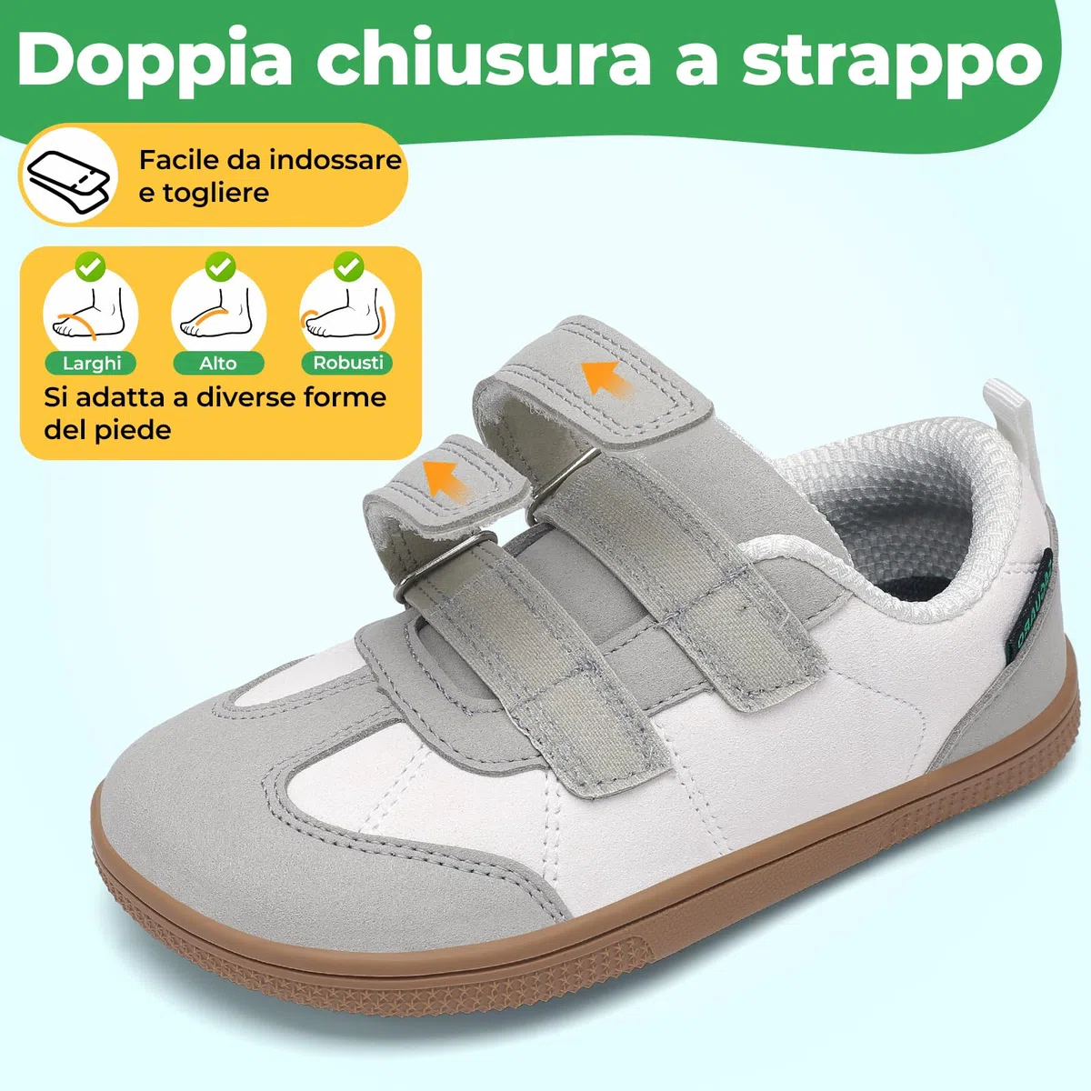 Saguaro Scarpe Barefoot Bambini – Punta Ampia, Suola Zero Drop, Ideali per Scuola e Vita Quotidiana, Gr.25-35