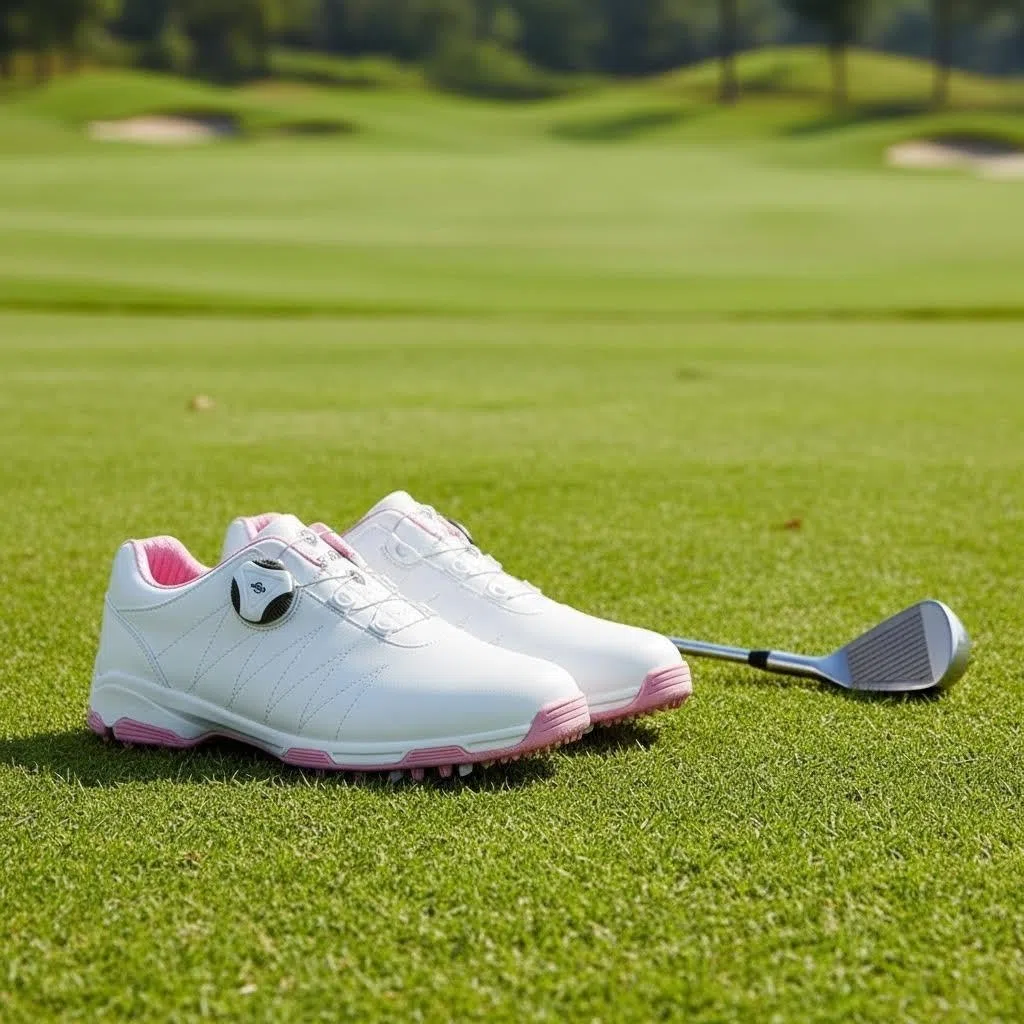 Scarpe da Golf Anti-Skid Impermeabili con Spikes per Le Donna