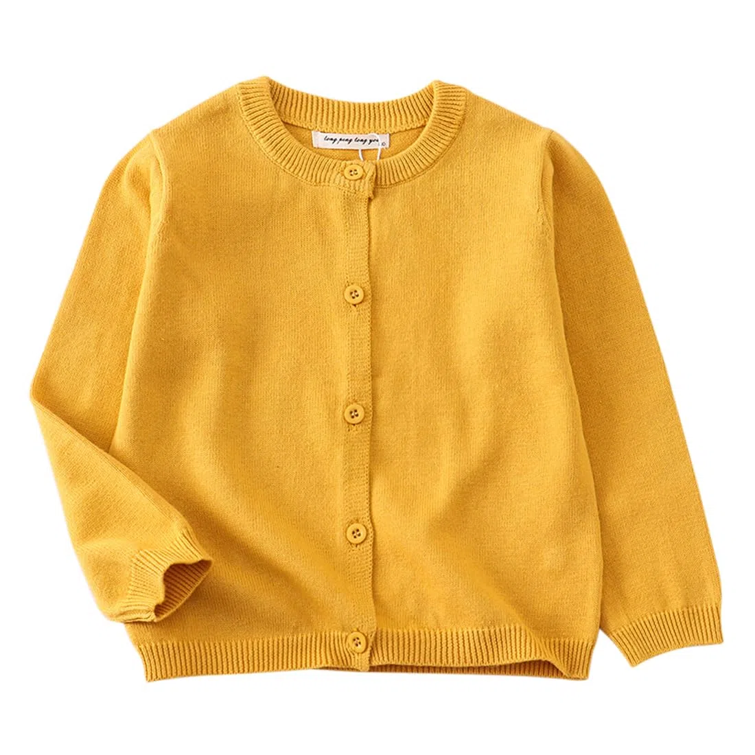 HahaNice Cardigan da ragazza lavorato a maglia a maniche lunghe per bambini maglione scuola 2Y-7Y