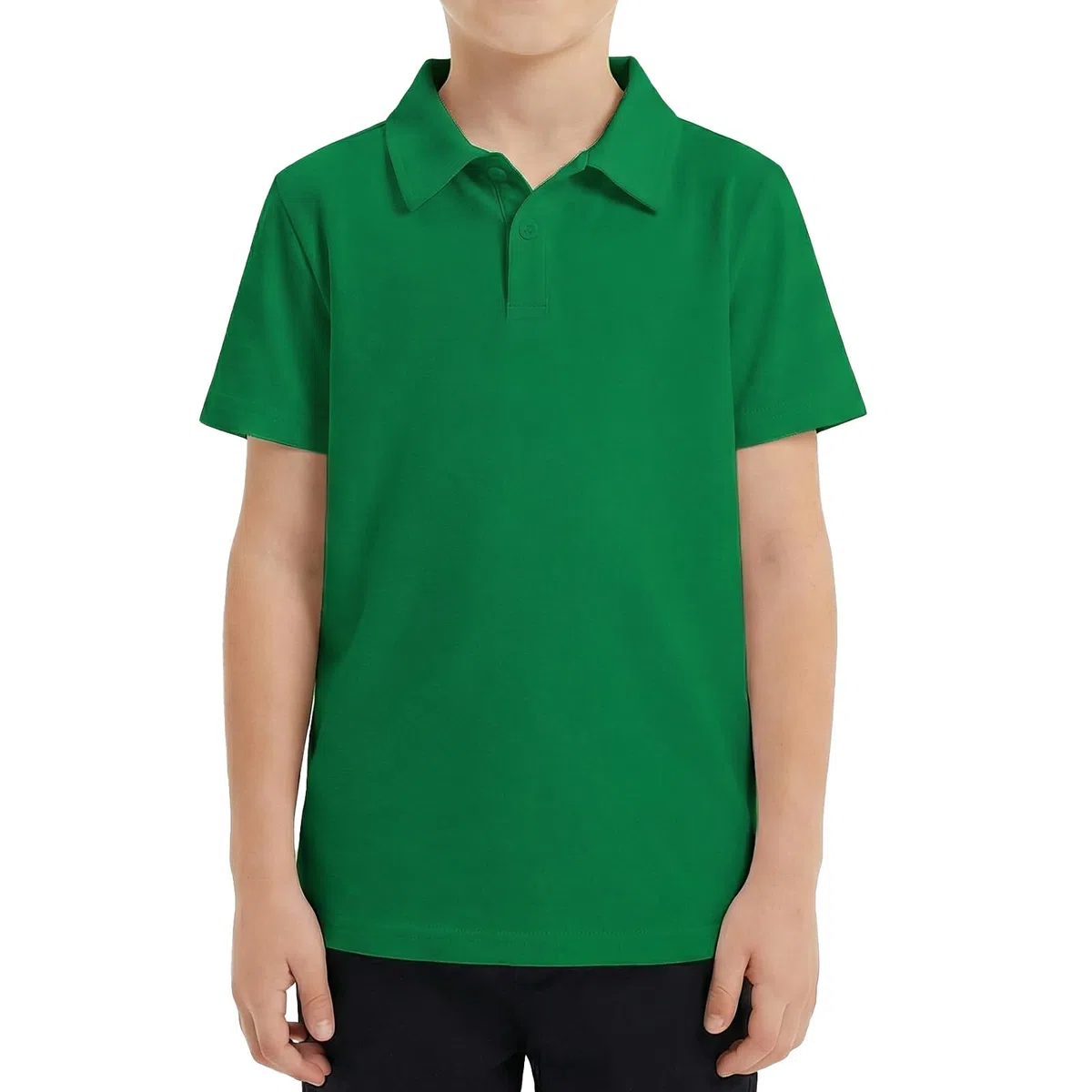 Polo per bambini, unisex, per uniforme scolastica, a maniche corte, per bambini dai 3 ai 14 anni