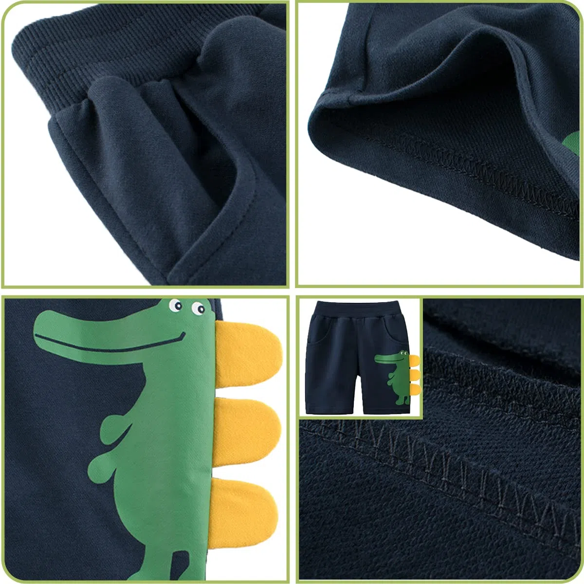 Pacco da 2 Pantaloncini Cotone Bambino Ragazzo Estate Cartoon da 1 a 7 Anni