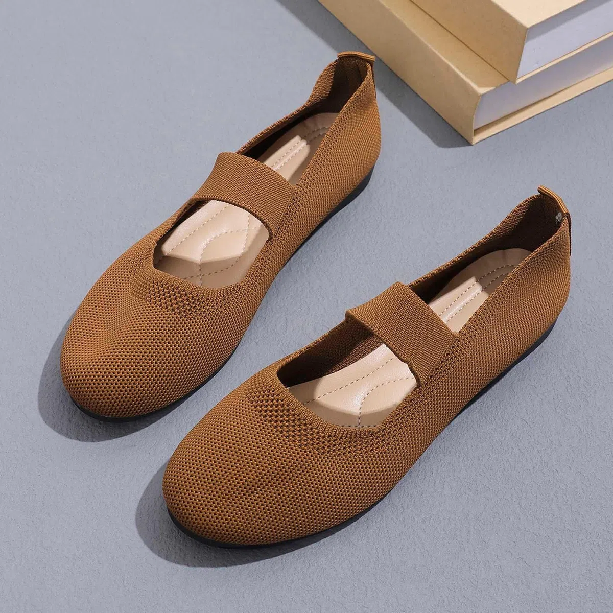 Ballerine Donna Eleganti Scarpe Comode Chiuse da Camminata Ballerina con Tacco Basse da Ballo Pianta Larga Mocassini Sneakers Casual Slip on Estive 35-43
