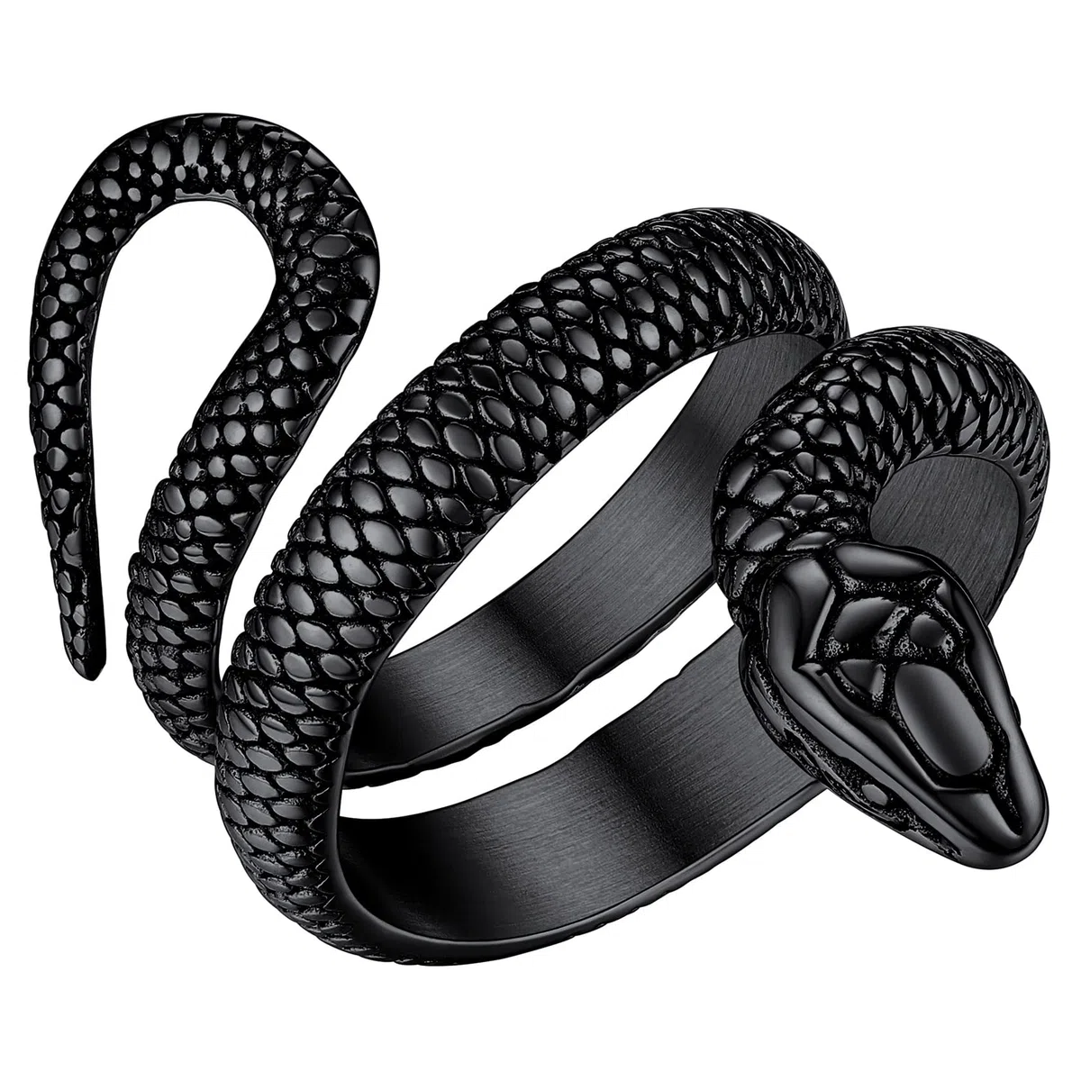 ChainsHouse Serpente Anello Acciaio Uomo Stile Punk Gotico Impermeabile Taglia IT 14-27