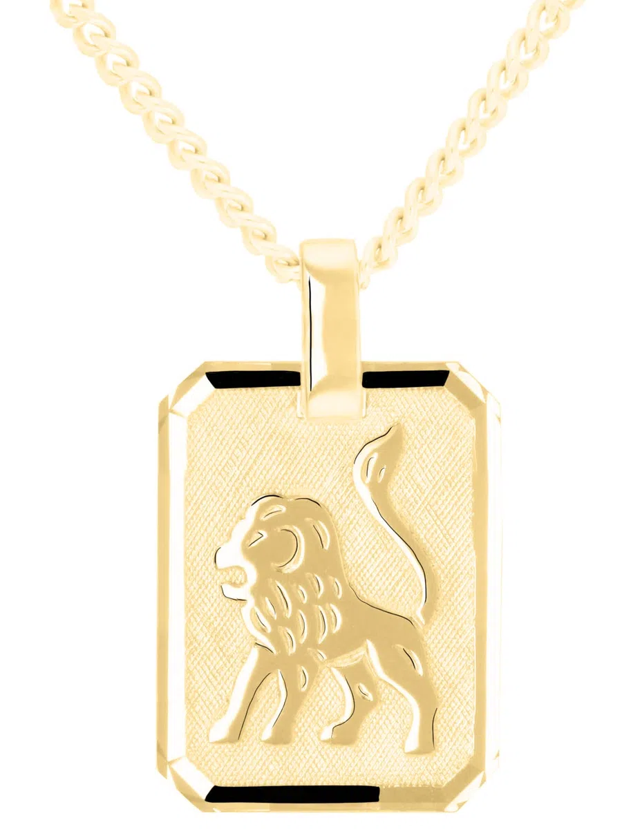 MyGold, segno zodiacale a ciondolo (senza catena), in oro giallo 333 (8 carati), opaco e lucido, 21 mm x 12 mm, segni zodiacali, oroscopo, collana con pendente, ciondolo in oro, regalo, idea regalo, Gaudino MOD-04400