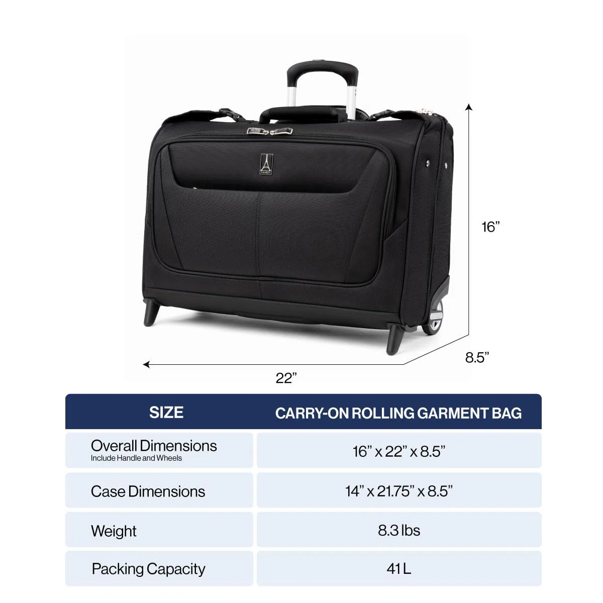 Travelpro Rolling Garment Bag Carry-on Maxlite 5 Poliestere