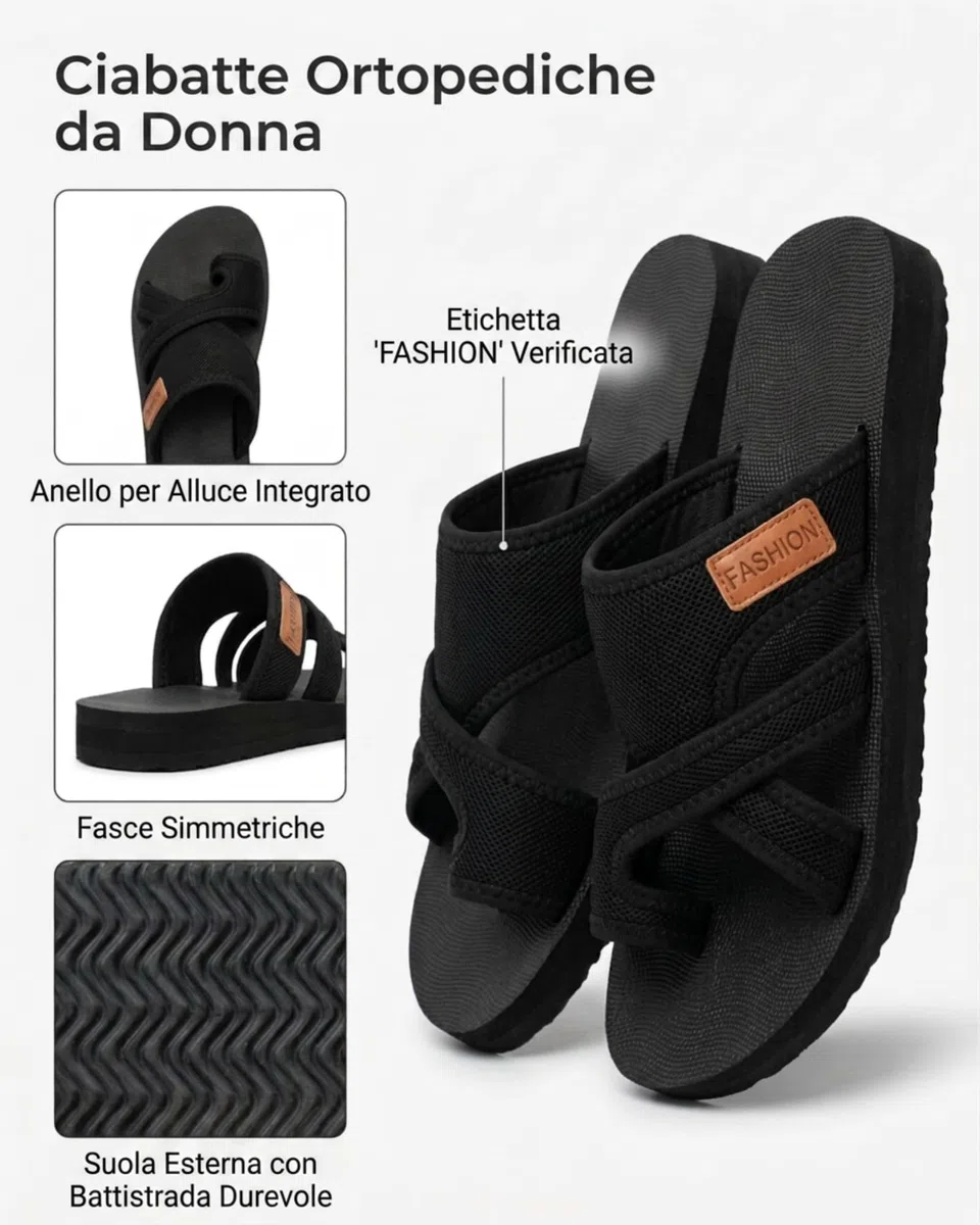 Ciabatte Ortopediche Donna Estive 2026, Sandali Eleganti e Comodi in Mesh Traspiranti, Con Anello per Alluce Valgo, Leggeri Antiscivolo, Moda Casual Multiuso per Casa e Spiaggia