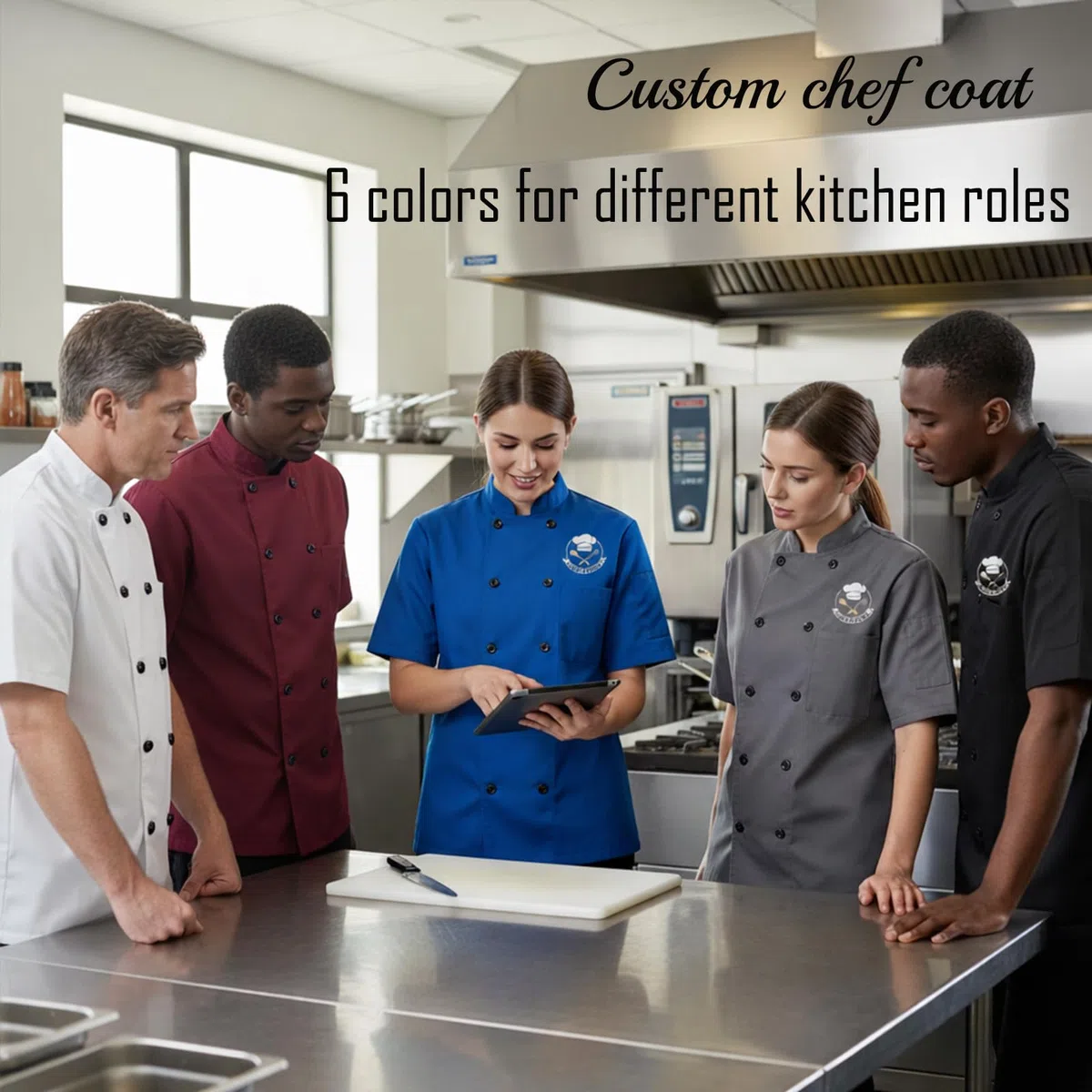 Giacca da Chef Personalizzata Uomo/Donna con Cappello, Logo e Nome – Divisa da Chef Personalizzata, Maniche Corte, Camicia da Lavoro per Pasticceri con Tasca