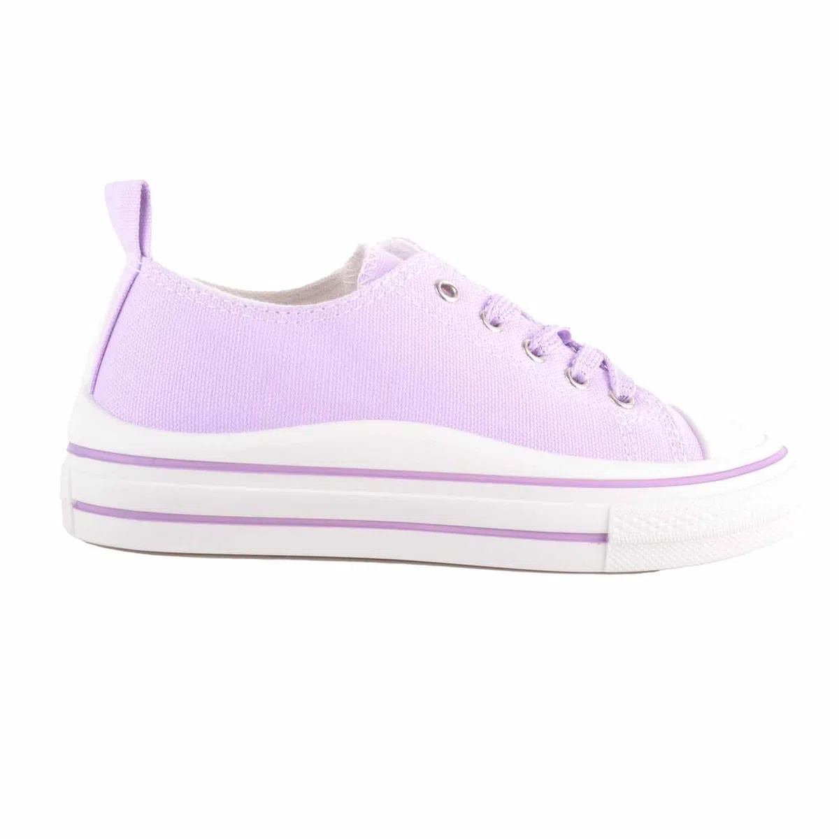 ABSOLUTE FOOTWEAR Décolleté basse per bambini in tela con lacci e suola spessa