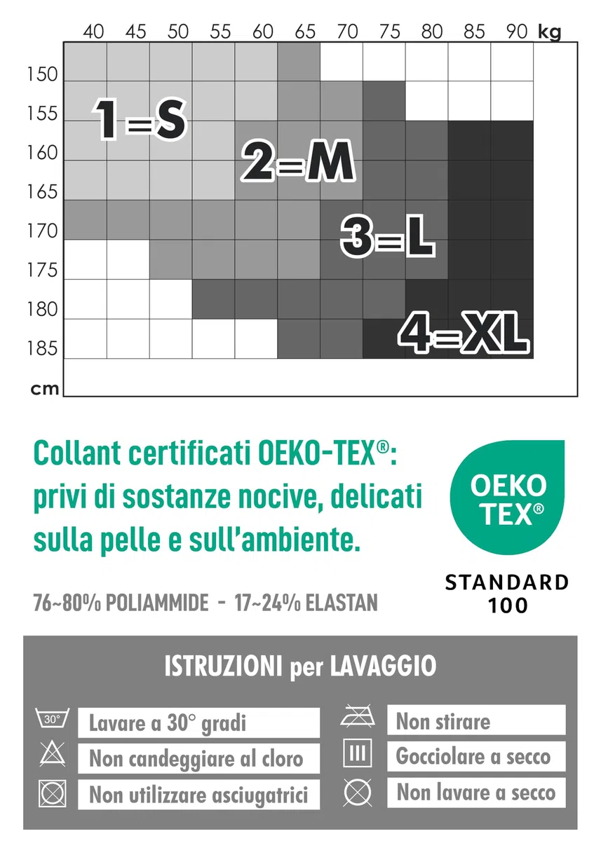 BeOnTop Collant Compressione Graduata Donna 70 Denari - Calze Compressione Graduata Donna 17-18 mmHg, Calze Elastiche a Compressione Graduata Comfort Support, Collant Donna by Gambetti - Made in Italy
