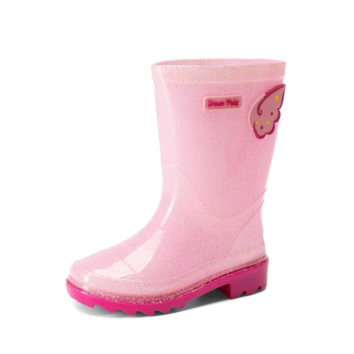 DREAM PAIRS Stivali da Pioggia con Paillettes per Bambine, con Suola Antiscivolo e Fodera Comoda, per Bambine e Bambini