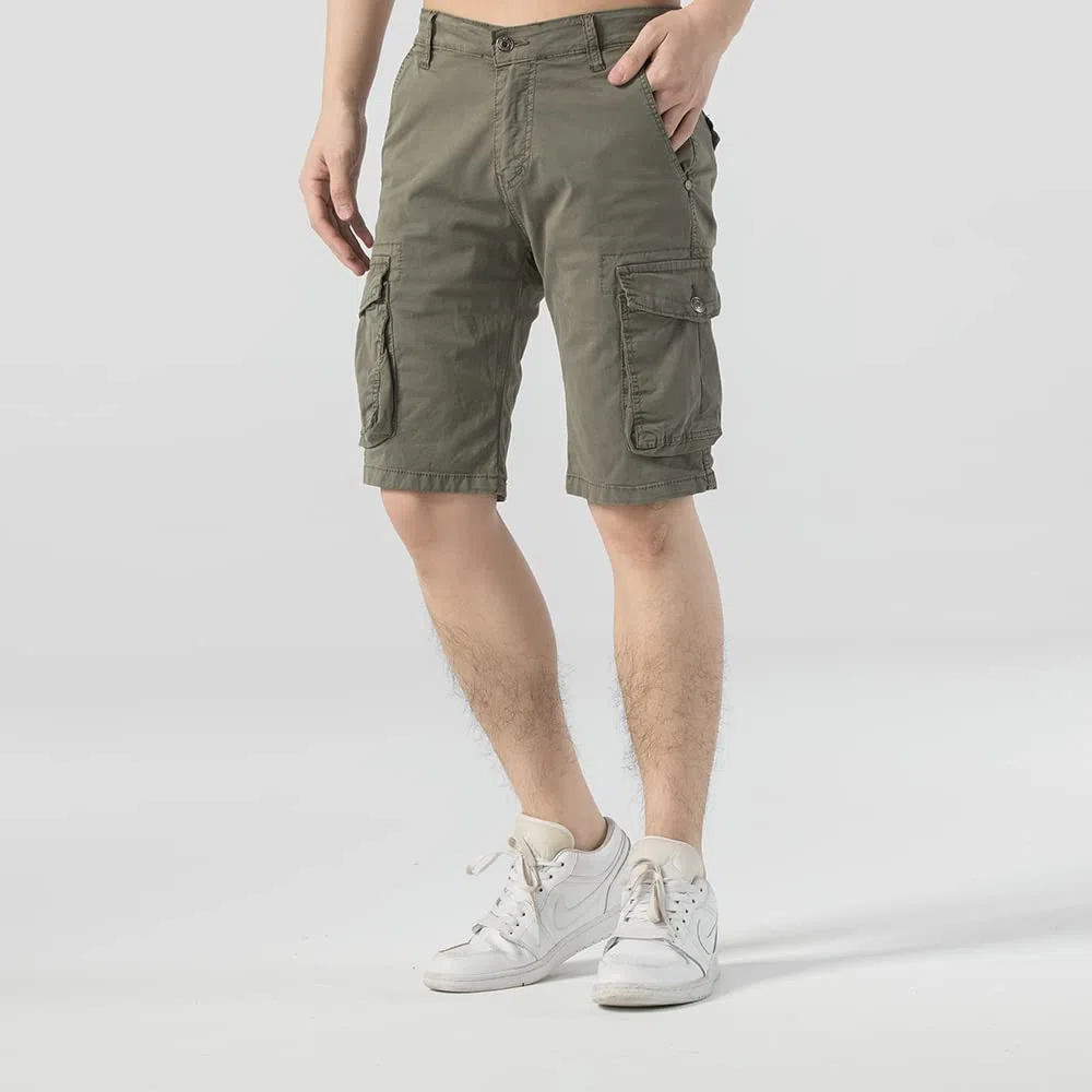 TONY BACKER Pantaloncini Cargo Uomo Shorts Cotone Multi-Tasca Pantaloni Corti F1586