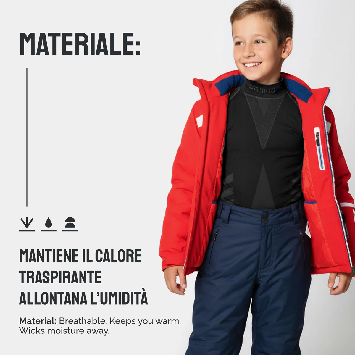 Maglia Termica Bambino Bambina Manica Lunga LAGI007