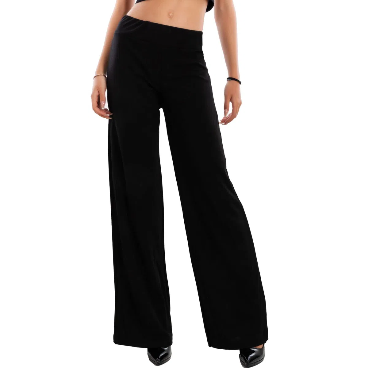 Toocool Pantaloni Donna a Palazzo Basic Elastico in Vita VI-9292
