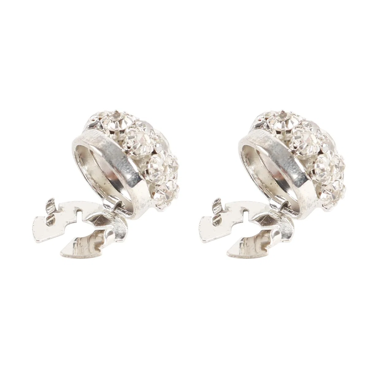 Ubric 5 copribottoni con strass, maniche a fiore di cristallo, clip rimovibili per camicia, abiti, smoking, camicie, accessori argento
