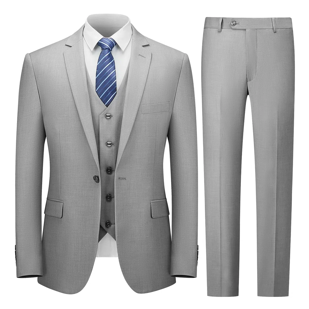 Cooper & Nelson Cooper & Nelson 3 Pezzi Abiti da Uomo Set di Pantaloni Eleganti da Lavoro Uomo