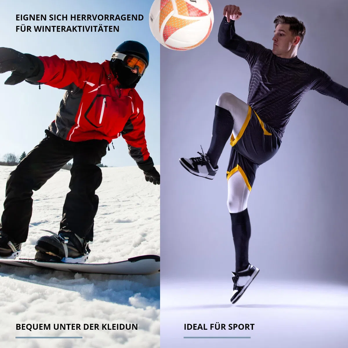Ladeheid Pantaloni Calzamaglia Lunghi Intimo Termico, Uomo per Sport Invernali Sci, Snowboard Corsa all'aperto LA40-260