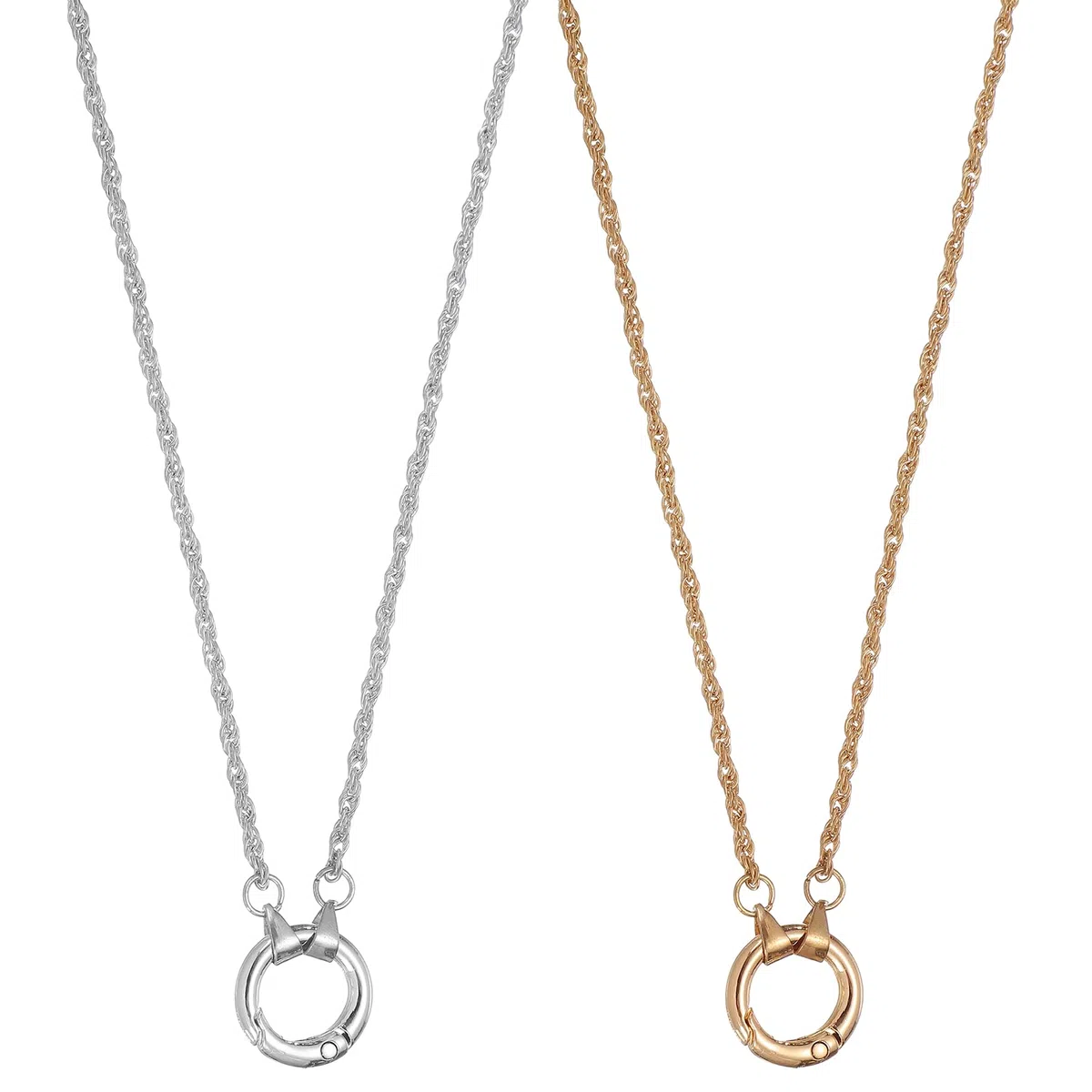 QUARKZMAN 2Pz Cordino per OcchialeLaccetti per Occhiali Cinturino Anti-Smarrimento da Sole Catenella Occhiali Morbido e Portatile per Vista con Anello in Lega per Uomo e Donna, Bianco, Oro