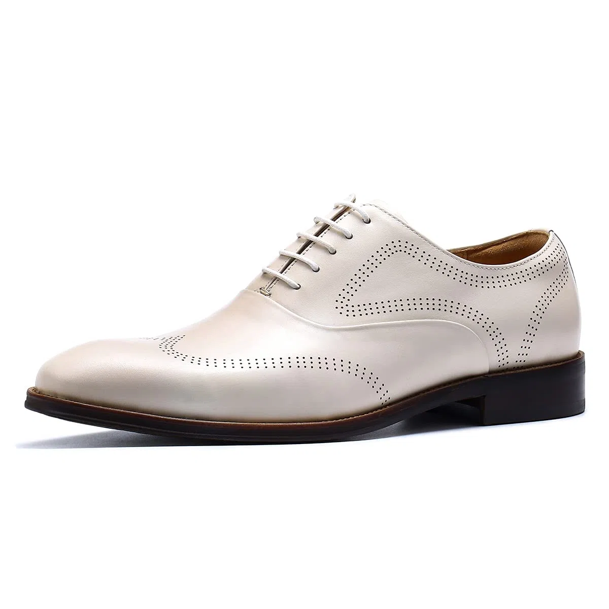 Scarpe Eleganti Formali Business da Uomo Oxfords in Pelle Confortevoli Casual Brogues Basse Stringate da Vestito