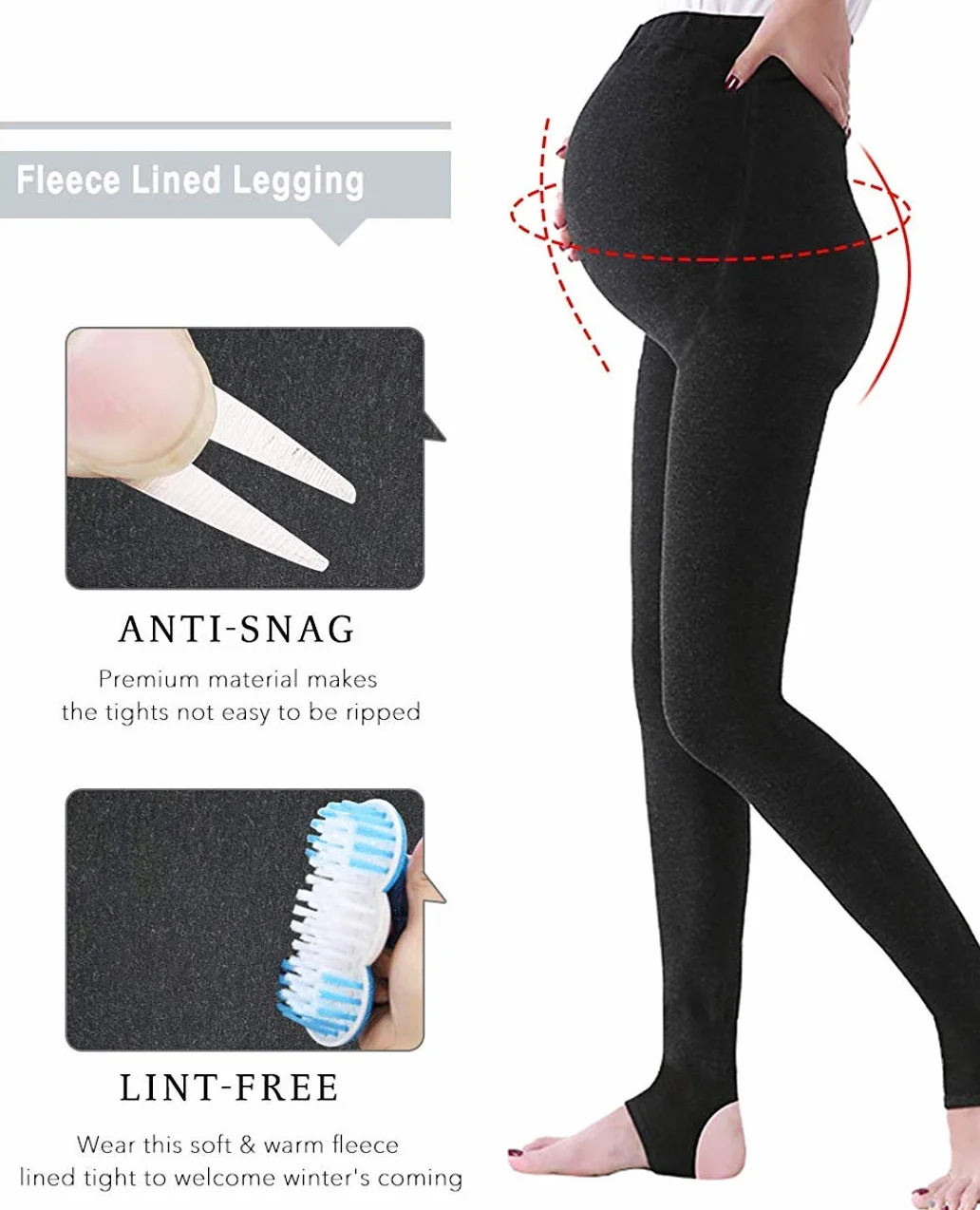 2 Pieces Collant maternity calze premaman opache Maternity Tights Maternità Leggings la gravidanza Donna 320D