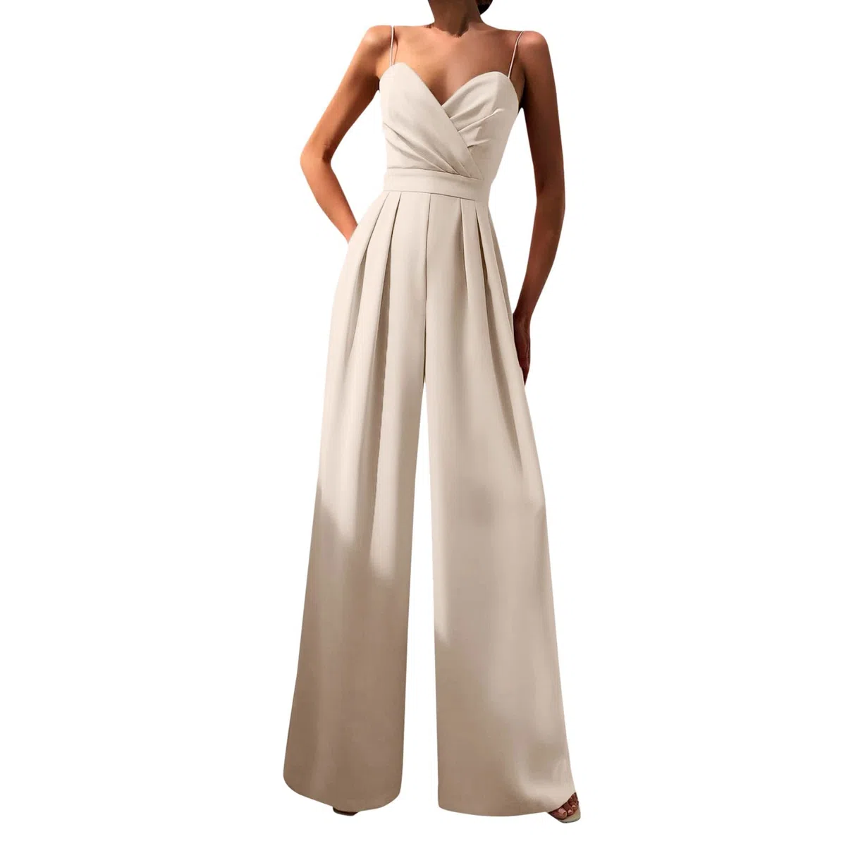 Generico Tuta da Donna per Matrimonio, Festa, Vestito Estivo, Lunga, da Donna, Elegante, a Gamba Larga, Senza Maniche, Elegante, Elegante, Abito da Sera, Pantaloni Estivi Regalo a Sorpresa