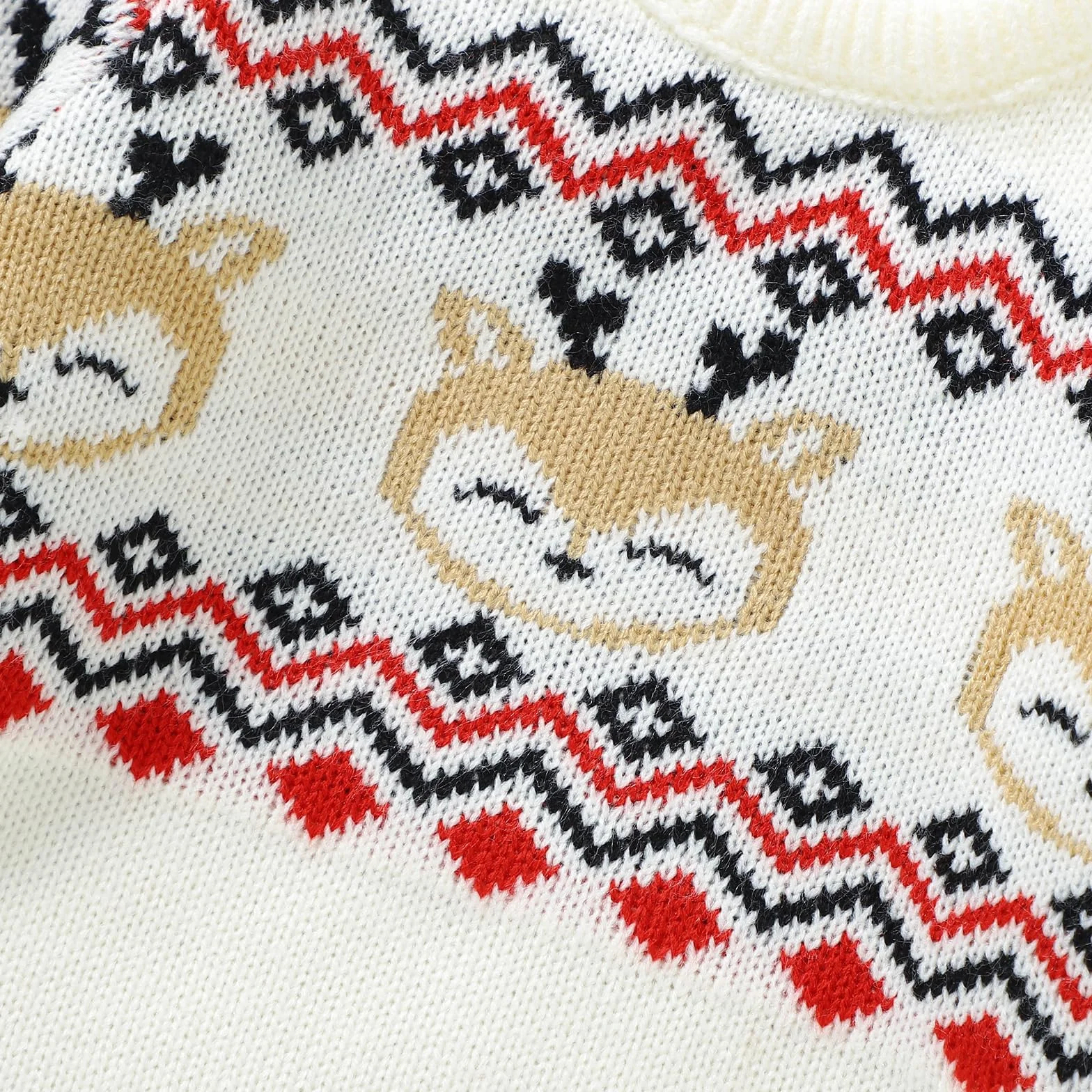 Carolilly Maglia Neonato di Natale Carino Maglione Neonata Manica Lunga con Stampa Alce Maglia Pullover Natalizia Invernale per Bambino Elegante