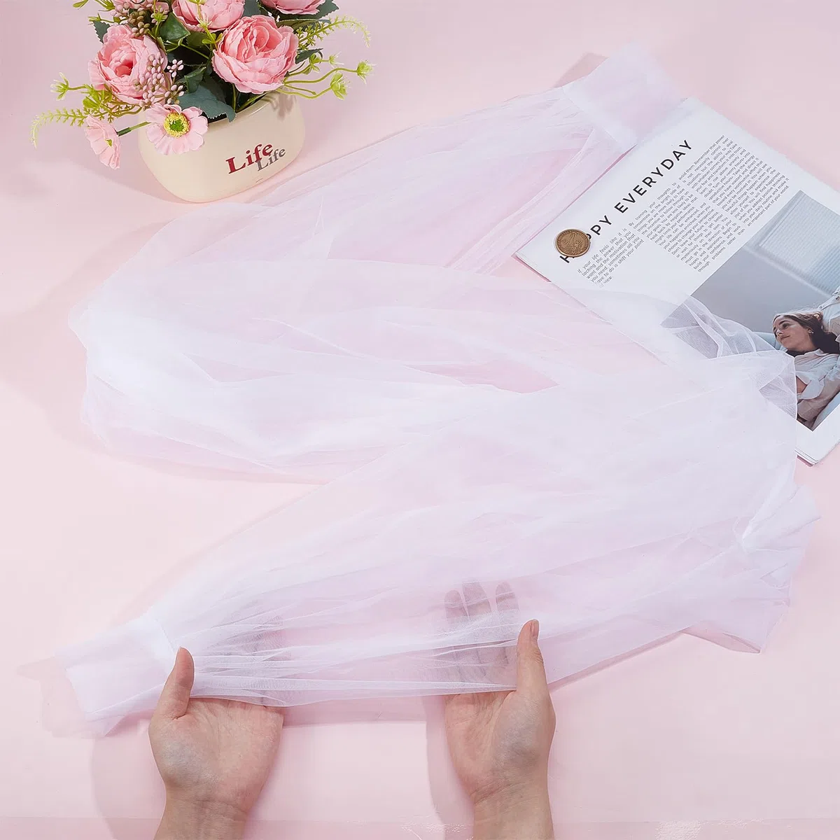 NICENEEDED Bolero da Sposa in Tulle, Coprimaniche da Sposa per Giacca da Sera, Abito da Sposa A Maniche Lunghe