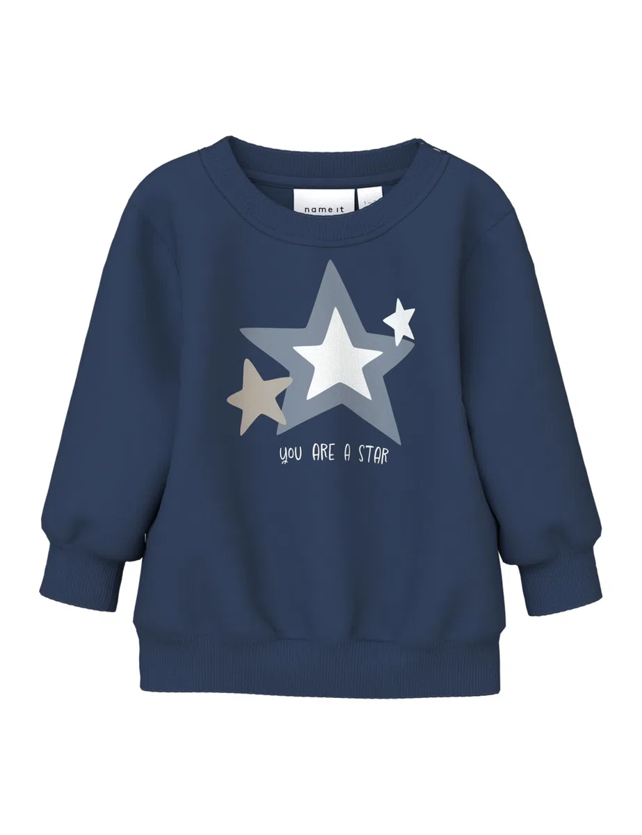 NAME IT Nbmvonne LS Sweat Box Bru Set, Blu (Insignia Blue), 74