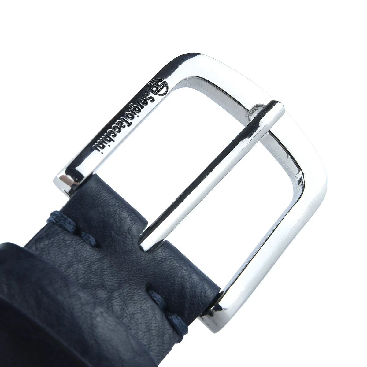 Sergio Tacchini Cintura Uomo Esterno PU Interno Pelle, Fibbia Nickel Free