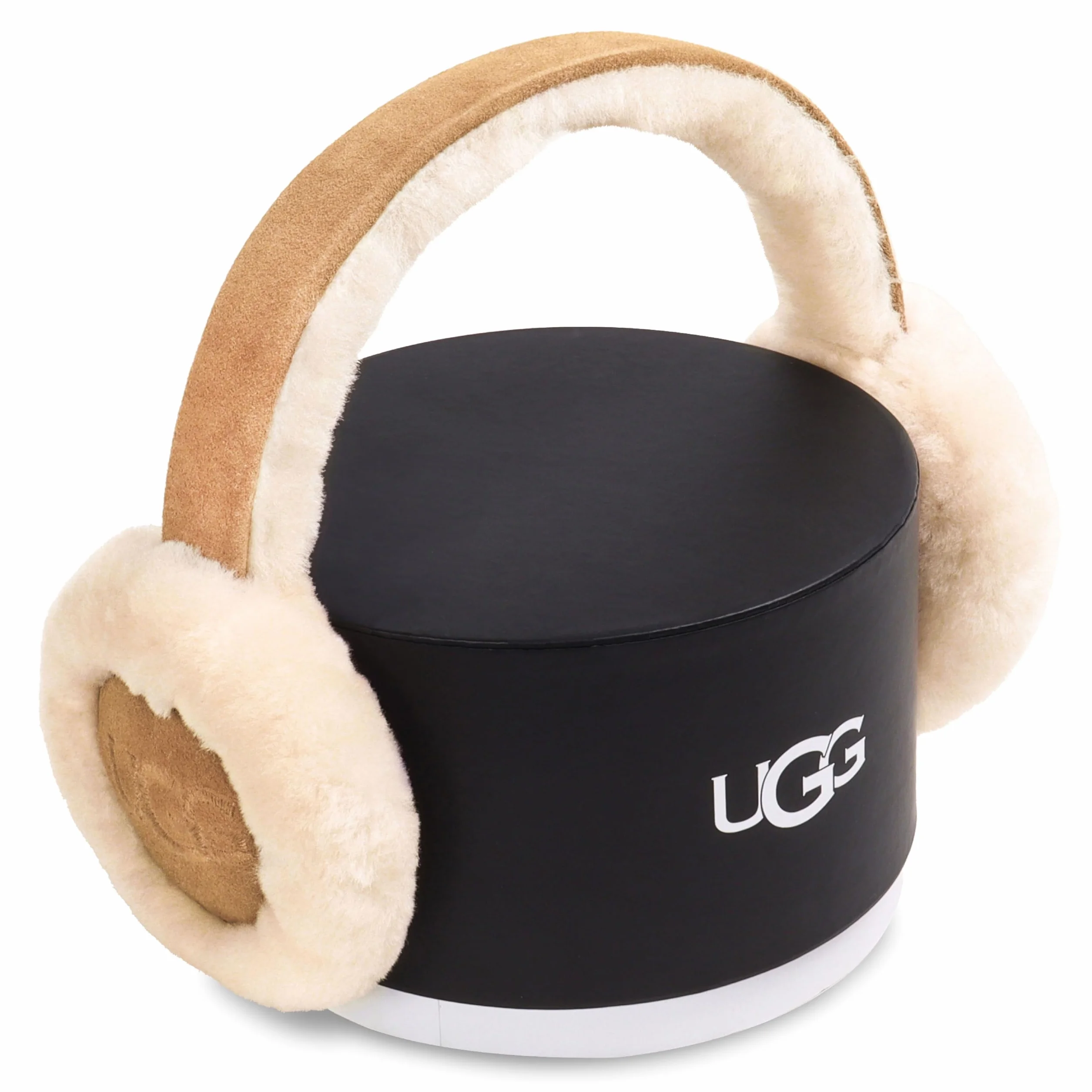 UGG Copricapo con Logo Ricamato da Donna, Castagno, Taglia Unica