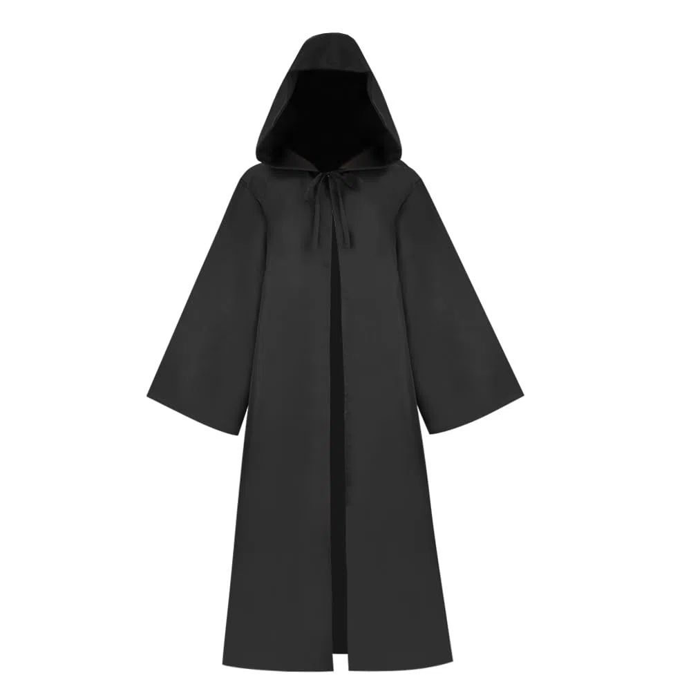 Mantello con cappuccio per adulti, per Halloween, Natale, feste, cosplay, costume da vampiro, tunica con cappuccio uniforme