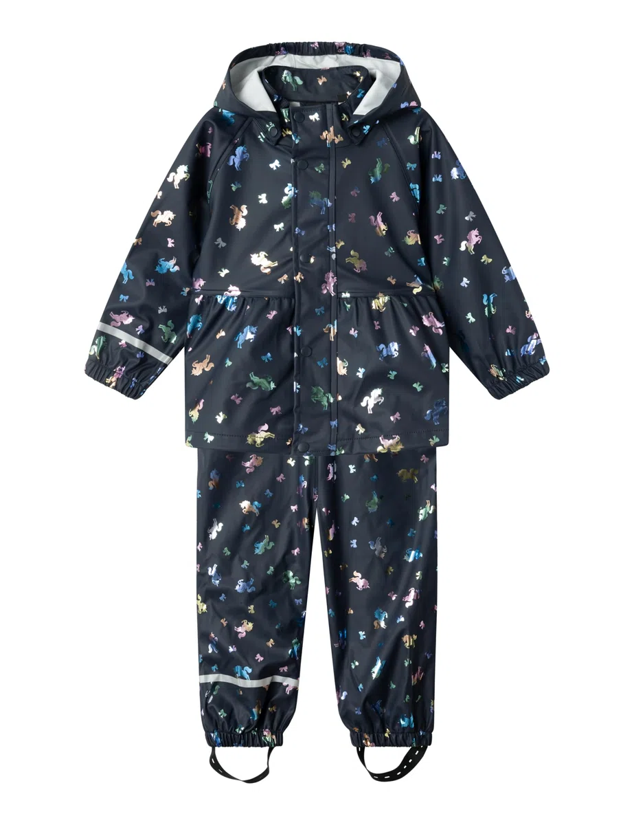 NAME IT Nmfdry10 Rain Set Foil Aop Fo Tuta da sci Bambine e ragazze (Pacco da 1)