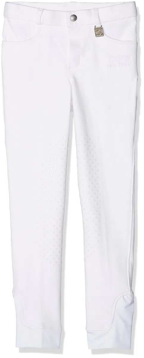 HKM - Reithose -Kids Easy- Silikon-kniebesatz, Pantaloni Unisex - Adulto