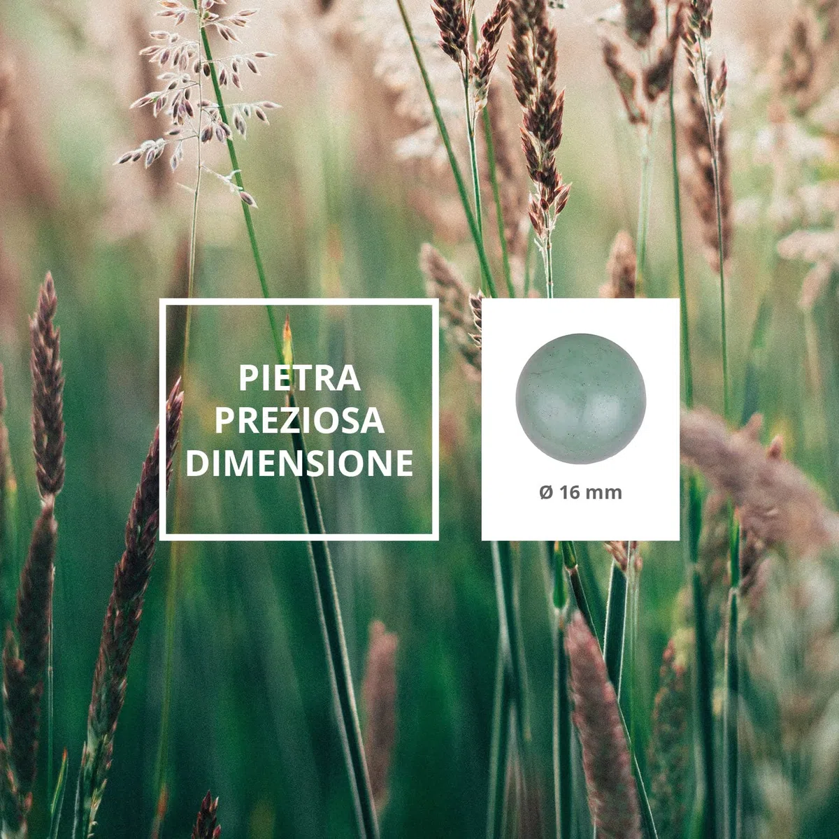 Morella Set 10 sfere a ciondolo 16 mm pietre preziose con sacchetto di velluto
