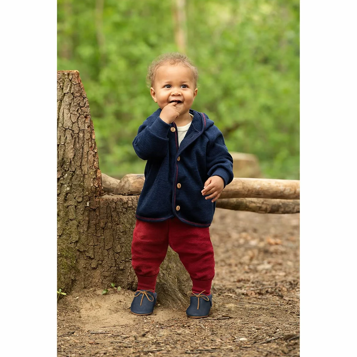Engel Natur Giacca con cappuccio per bambini