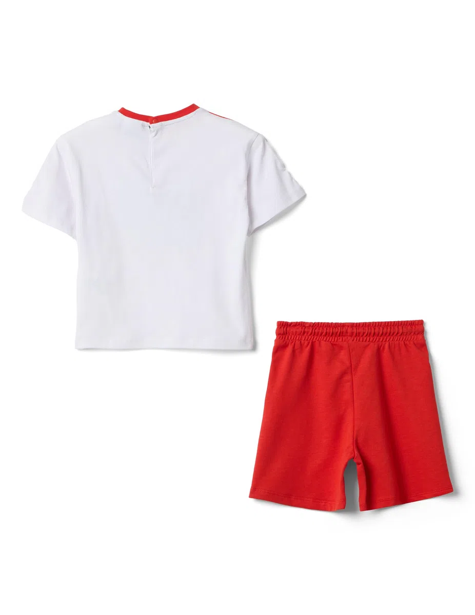 OVS KIDS Completo jogging rosso e bianco Ducati in puro cotone per bimbo over fit