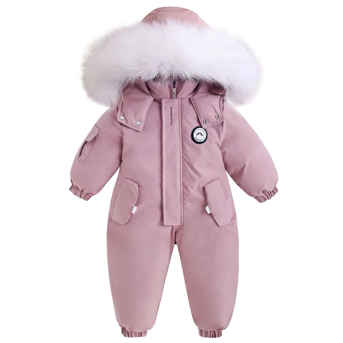 BRONG Bambino Tuta da Neve Pagliaccetto Bambini Ragazzi Tuta da Sci Inverno Caldo Nevicare Vello Giacca Impermeabile Abito Rimovibile Collo di Pelliccia Antivento Abiti