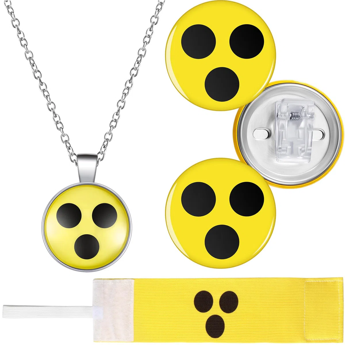 4 Set di 4 Cartelli per Ciechi Inclusa Collana per Non Vedenti Fascia per Ciechi Distintivo per Ciechi Aiuti Quotidiani per Non Vedenti Regali per Non Vedenti e Ipovedenti