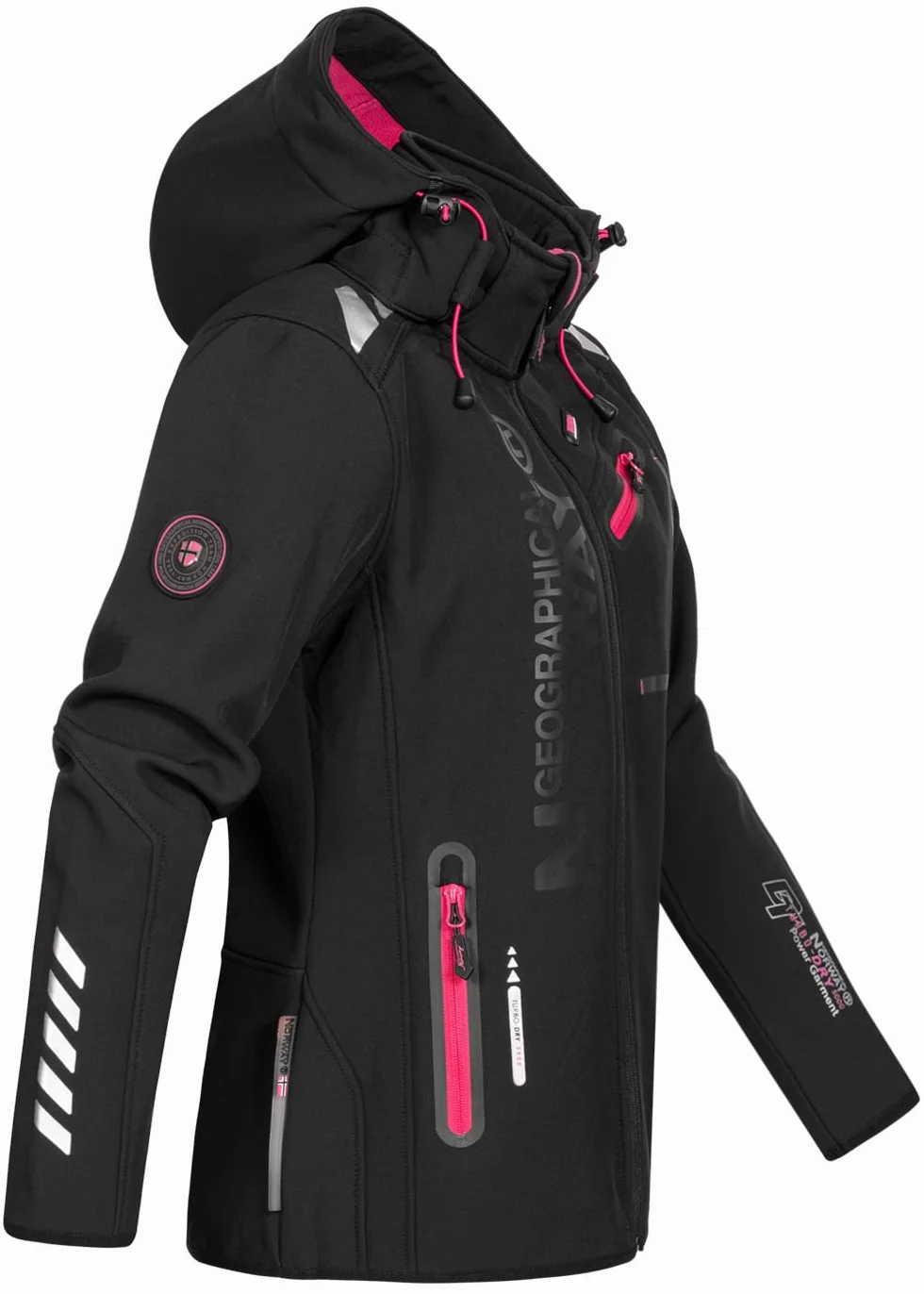 Geographical Norway Donna Softshell Giacca Esterna Romantic Turbo-Dry Cappuccio Staccabile