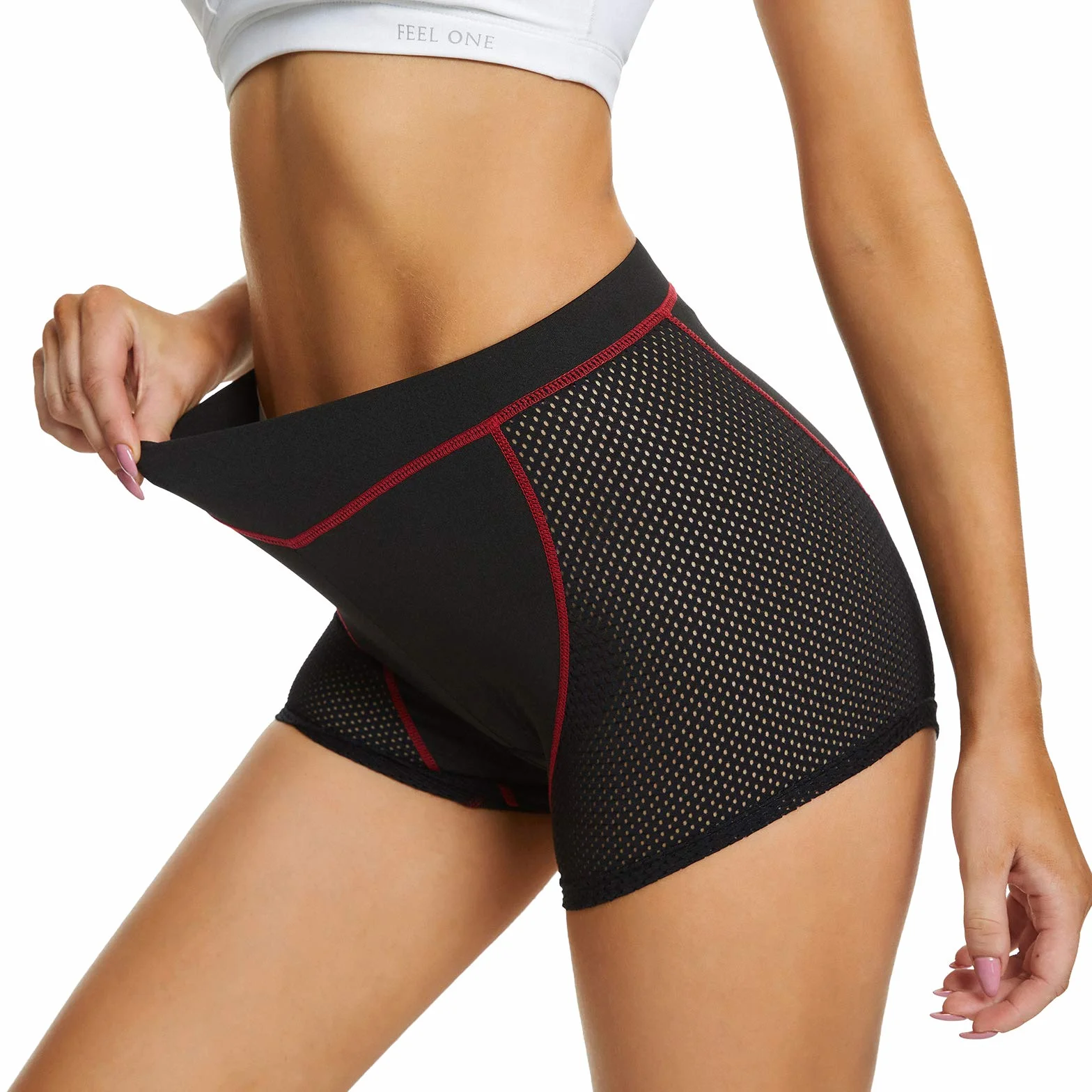 FEIXIANG Pantaloni da Ciclismo da Donna, Pantaloncini da Ciclismo Corti Pantaloncini da Ciclismo Biancheria Intima da Ciclismo con Imbottitura in Gel 4D Traspiranti ad Asciugatura