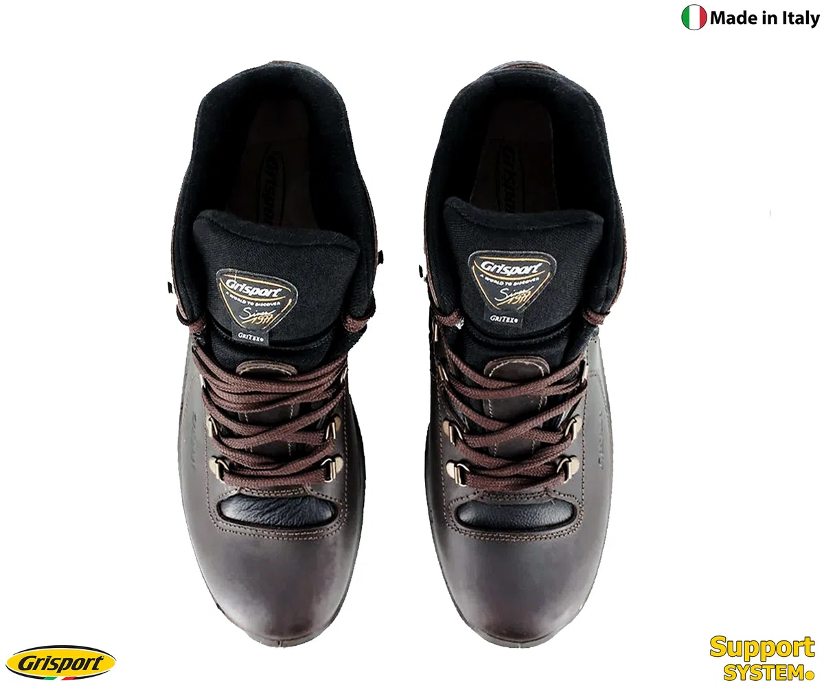 Grisport Scarpe Uomo Escursionismo Camminata Scarponi Montagna Stivali Impermeabili Pelle Lontra Dakar Trekking 629DV.9G (Marrone, 43)