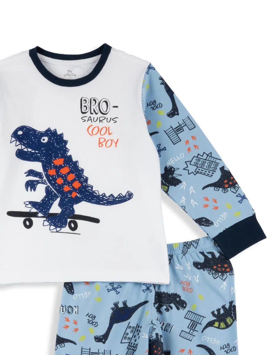 Chicco, Pigiama Lungo con Draghetto in Cotone Leggero, Pigiama Bambino, Abbigliamento Bambino, Designed in Italy