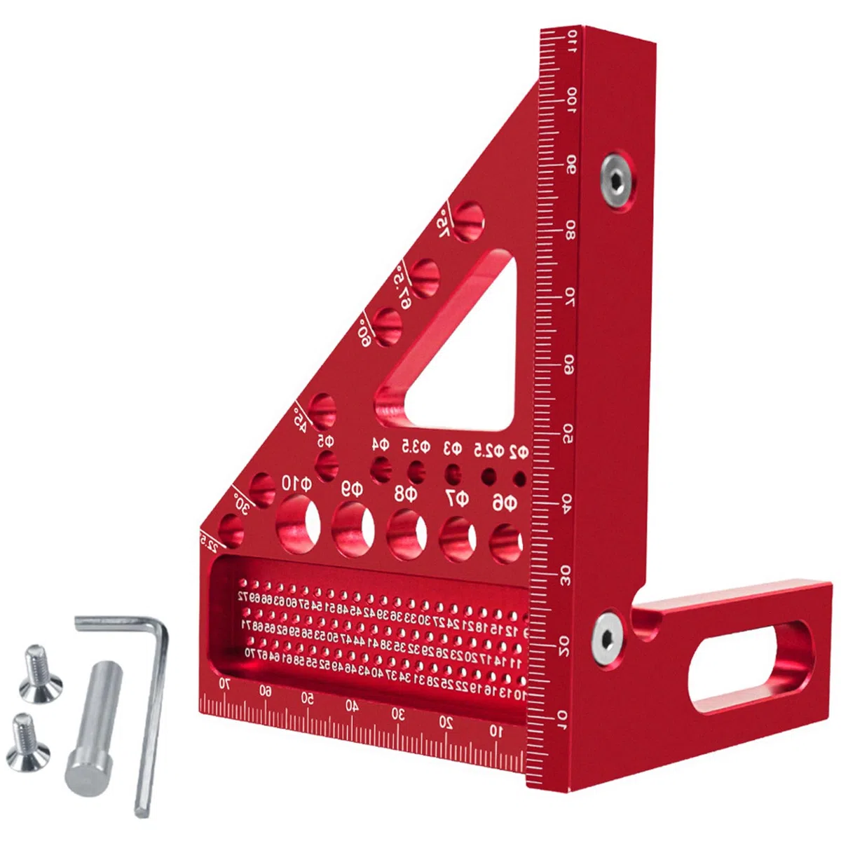 Multi Angoli Righello di Misura 45/90 Gradi Lavorazione Del Legno Goniometro Quadrato Linea Disegno Righello Triangoli Righello