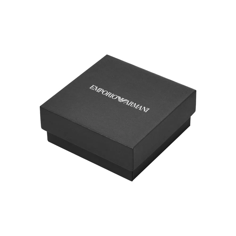 Emporio Armani Bracciale da uomo in acciaio inossidabile o in pelle con chiusura a maglie