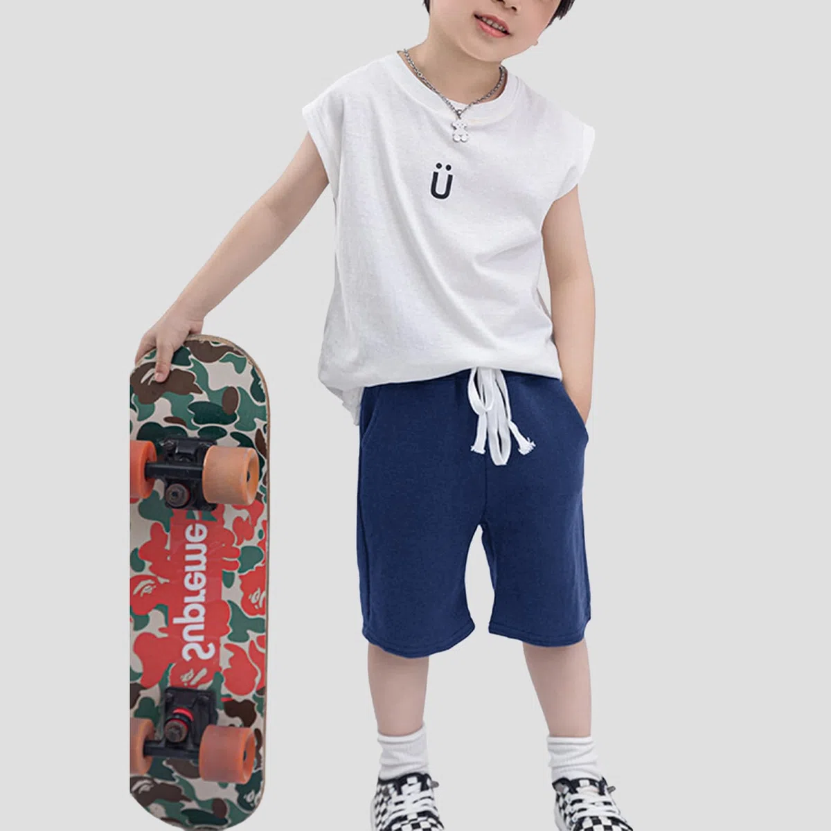 Pantaloncini Bambino Estate Casual Outwear Pantaloni Pantaloncini Morbido Cotone Pantaloni Sportivi per Bambini da 3 a 8 Anni
