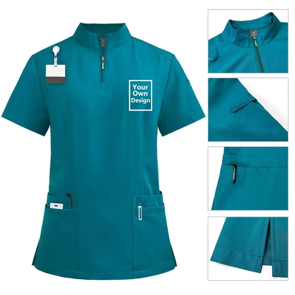 Set di scrub da donna, Uniforme Sanitaria Donna, set personalizzato per infermieri, chirurgici, ospedali, uniformi mediche, estetiste